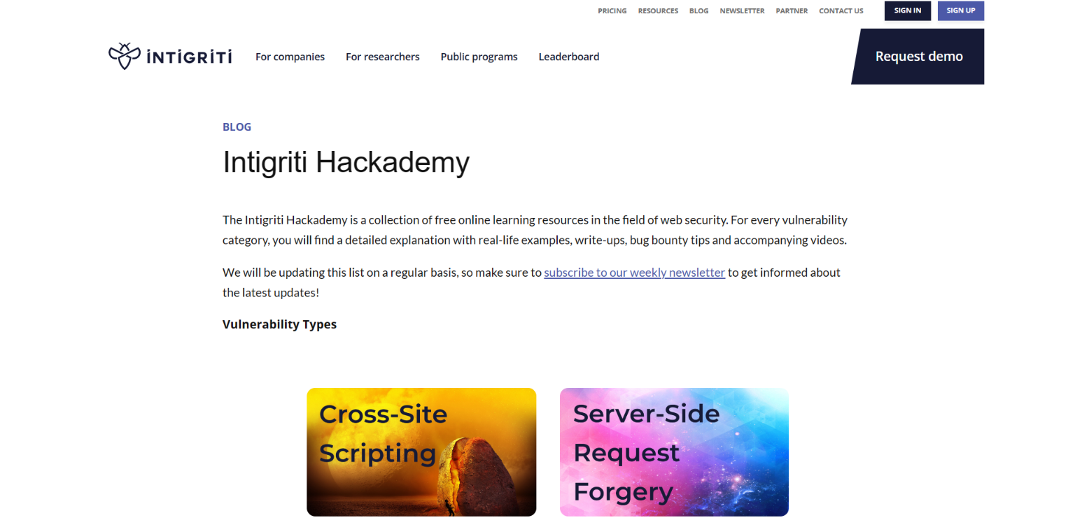 Intigriti Hackademy